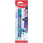Crayon graphite hb 2 avec 1 guide doigts maped - le lot de 2 Crayon graphite hb 2 avec 1 guide doigts maped - le lot de 2
