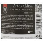 Cr�mant d'alsace demi - sec aop arthur metz - la bouteille de 75cl
