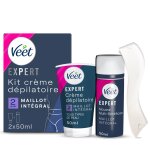 Crme dpilatoire maillot intgral peau sensible au beurre de karit agit ds 2 minutes veet - le lot ...