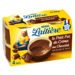 Cr�me dessert chocolat la laitiere - les 4 pots de 100g