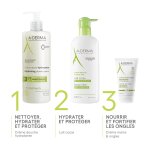 Crme de douche hydratante visage corps cheveux 3 en 1 a - derma - le flacon de 750ml