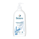 Crme lavante bb nourrissante corps et cheveux peaux sensibles biolane - le flacon pompe de 750ml