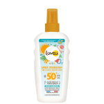 Crme solaire lait enfant spf 50 + trs haute protection rsistant a l'eau parfum abricot lovea - le ...