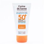 Crème solaire lait corps spf 50 + peau sensible haute protection corine de farme - le flacon de 50ml Crème solaire lait corps spf 50 + peau sensible haute protection corine de farme - le flacon de 50ml