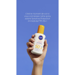 Crème solaire spray corps spf 50 + haute protection peau sensible sun nivea - le spray de 200ml Crème solaire spray corps spf 50 + haute protection peau sensible sun nivea - le spray de 200ml