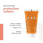 Crme solaire peau sensible normale  mixte trs haute protection spf 50 + ultra lger sans parfum eau ...