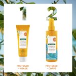 Cr�me solaire visage corps spf 50 tamanu bio et mono� klorane - le spray de 200 ml