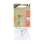Crochet b�ton n�2 - le lot de 6 ceanothe - le lot de 6 crochets