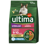 Croquettes pour chat adulte strilis digestion difficile truite ultima - le sac d'1, 5kg