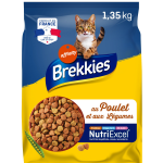 Croquettes pour chat adulte viande brekkies - le paquet de 1, 35kg