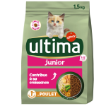 Croquettes pour chat junior strilis poulet ultima - le sac d'1, 5kg
