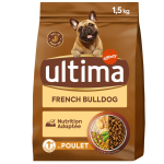 Croquettes pour chien adulte french bulldog poulet ultima - le sac de 1, 5kg Croquettes pour chien adulte french bulldog poulet ultima - le sac de 1, 5kg