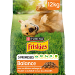 Croquettes pour chien adulte poulet boeuf légumes balance friskies - le sac de 12kg Croquettes pour chien adulte poulet boeuf légumes balance friskies - le sac de 12kg