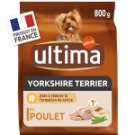 Croquettes pour chien adulte race yorkshire poulet ultima - le sac de 800g