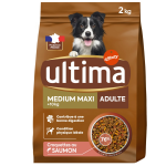 Croquettes pour chien medium maxi adulte saumon ultima - le paquet de 2kg