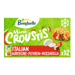 Croustis mini italian aubergine poivron mozzarella bonduelle - le sachet de 240g