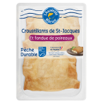 Croustillant de st jacques et fondue de poireaux - la barquette de 200g