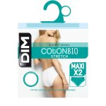 Culotte femme blanc maxi coton bio t44 / 46 dim - le lot de 2 culottes
