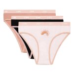 Culotte fille rose / noir 10 ans dim - le lot de 3 culottes