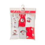 Culotte fille rouge / gris / blanc 8 - 10 ans hello kitty sanrio - le lot de 6 culottes