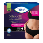 Culottes fuites urinaires taille basse taille m plus noir silhouette tena - le pack de 12 culottes