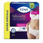 Culottes fuites urinaires taille m taille basse protection totale blanc silhouette tena - le pack de ...