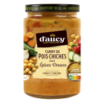 Curry de pois chiches aux pices douces d'aucy - le bocal de 380g