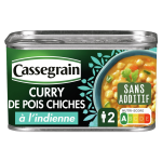 Curry de pois chiches À l'indienne cassegrain - l'unité de 430g Curry de pois chiches À l'indienne cassegrain - l'unité de 430g