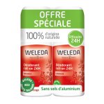 Déodorant femme 24h grenade weleda - le lot de 2 roll - on Déodorant femme 24h grenade weleda - le lot de 2 roll - on