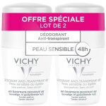 Dodorant anti - transpirant peau sensible ou pile vichy laboratoires - le lot de 2 roll - on