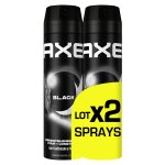 D�odorant spray homme anti - transpirant black 48h axe - le lot de 2 sprays