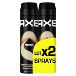 D�odorant spray homme anti - transpirant musk 48h axe - le lot de 2 sprays