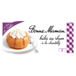 Dessert baba au rhum  la chantilly bonne maman - les 2 pots de 140g
