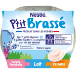 Dessert bb ds 10 mois, pomme framboise lait et crales nestle - 2 pots de 115g