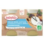 Dessert bb ds 6 mois brass brebis mirabelle vanille sans sucres ajouts bio babybio - les 2 pots ...
