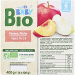 Compotes bb ds 6 mois pomme pche bio carrefour baby - les 4 pots de 100g