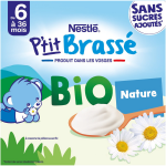Dessert bb bio ds 6 mois, sans sucres ajouts bio nestle - 4 pots de 90g