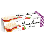 Dessert fraisier bonne maman - les 2 pots de 100g Dessert fraisier bonne maman - les 2 pots de 100g