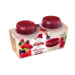 Dessert panna cotta coulis fruits rouges rians - les 2 pots de 120g