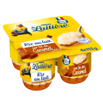 Desserts riz au lait sur lit caramel beurre salé la laitiere - les 4 pots de 115 g Desserts riz au lait sur lit caramel beurre salé la laitiere - les 4 pots de 115 g
