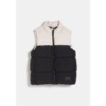 Doudoune garon blanc cass / noir sans manches 4 - 5 ans tex