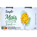Maïs doux simpl - les 2 boites de 165g net Égoutté Maïs doux simpl - les 2 boites de 165g net Égoutté