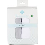 Drap b�b� gris / blanc 70 x 140 cm tex baby - le lot de 2 draps