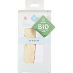 Drap bb jaune / blanc 40 x 80 cm tex baby - le lot de 2 draps