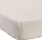 Drap housse beige 100% coton 140x200 cm uni jersey tex home - le drap housse
