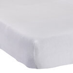 Drap housse blanc 100% coton 180x200 cm uni jersey tex home - le drap housse