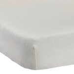 Drap housse ecru uni jersey 100% coton 140x200 cm tex home - le drap housse