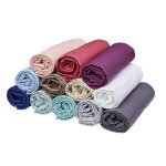 Drap housse ecru 100% coton 90x200 cm uni coton tex home - le drap housse