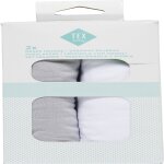 Drap housse gris / blanc 1 coton 40x80 cm tex baby - le lot de 2 draps housse