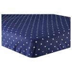 Drap housse marine 100% coton 90x190 cm etoiles tex home - le drap housse